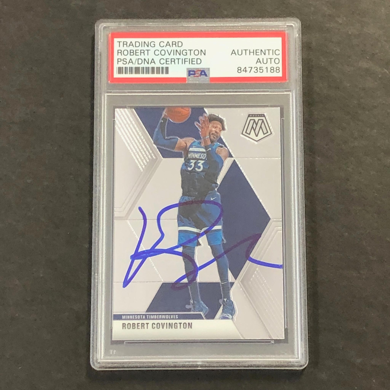 2019-20 Panini Mosaic #103 Robert Covington Signed Card AUTO PSA Slabbed 76ers
