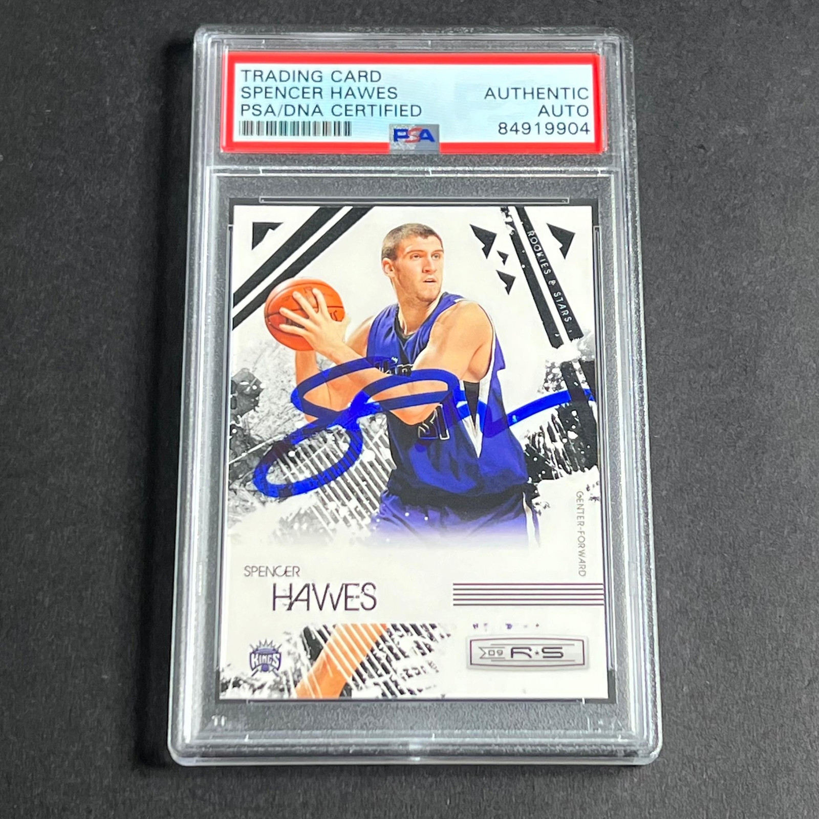 2009-10 Panini R&S #85 Spencer Hawes Signed Card AUTO PSA/DNA Slabbed RC Kings
