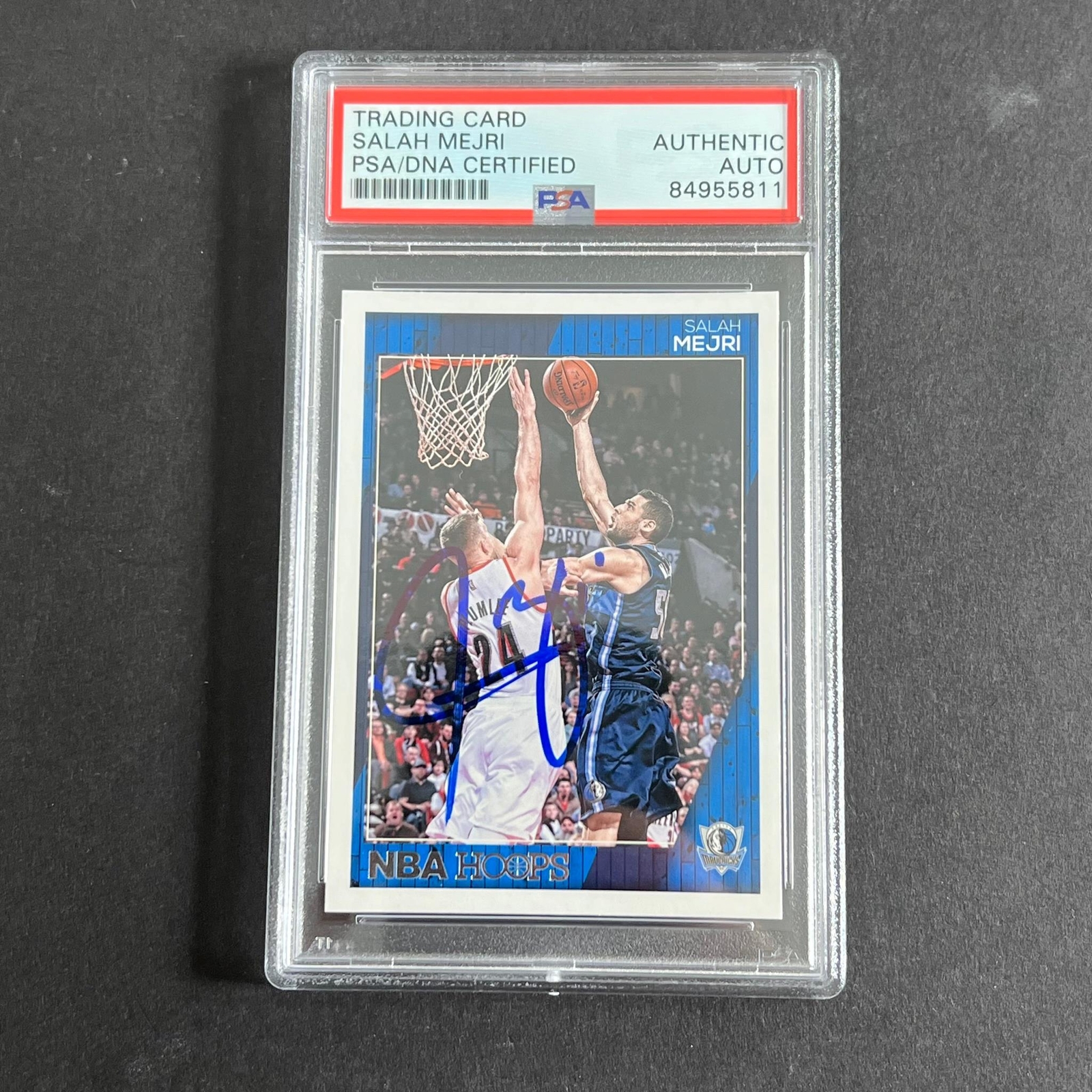 2016-17 NBA Hoops #210 Salah Mejri Signed Card AUTO PSA Slabbed Mavericks
