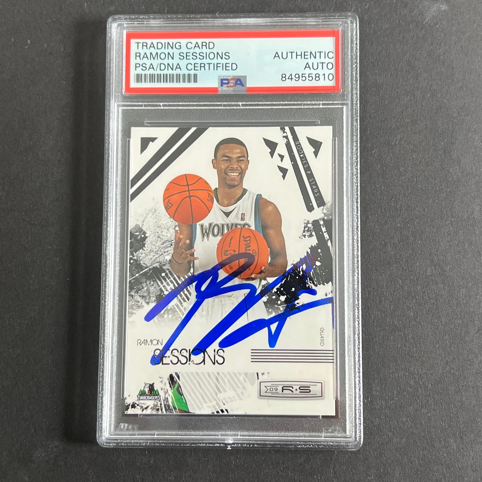2009-10 Panini Rookies and Stars #52 Ramon Sessions Signed AUTO PSA Slabbed Timb
