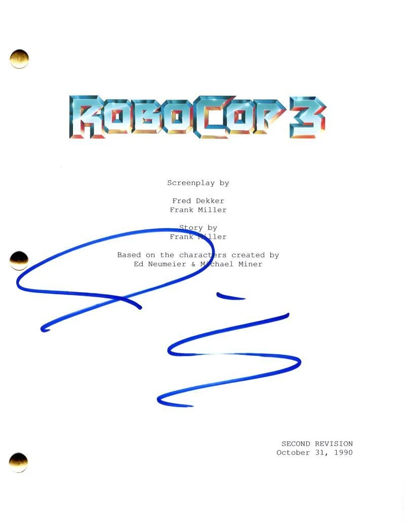 Jill Hennessey Signed Autograph RoboCop 3 Full Movie Script - Dr Marie Lazarus
