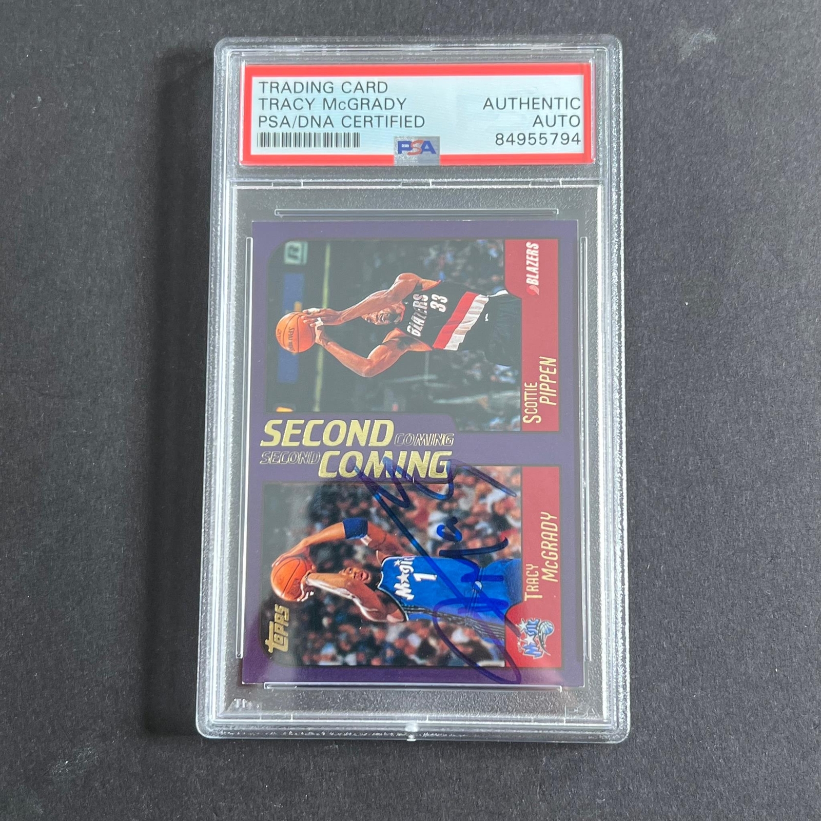 2000-01 Topps #294 Tracy McGrady Signed Card AUTO PSA/DNA Slabbed Magic
