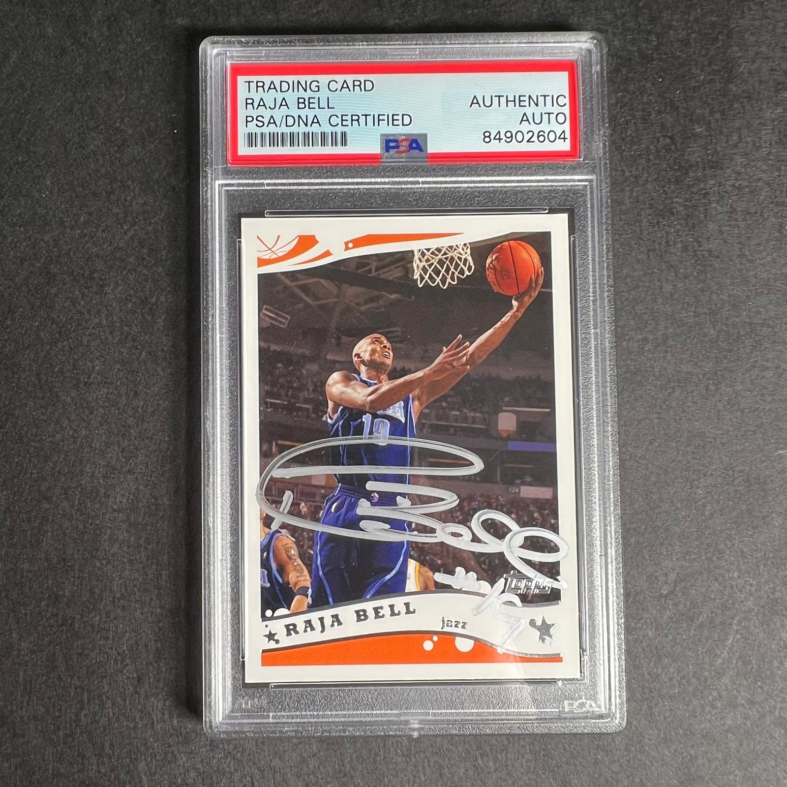 2005-06 Topps #193 Raja Bell Signed Card PSA Slabbed Jazz
