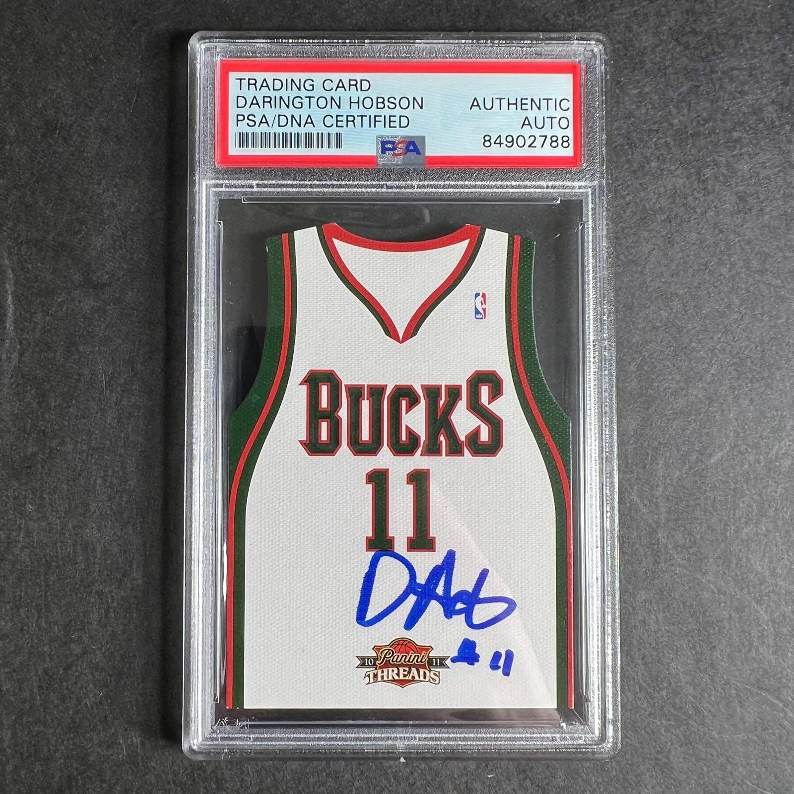 2010-11 Panini Threads #6 Darington Hobson Signed Card AUTO PSA/DNA Slabbed Buck
