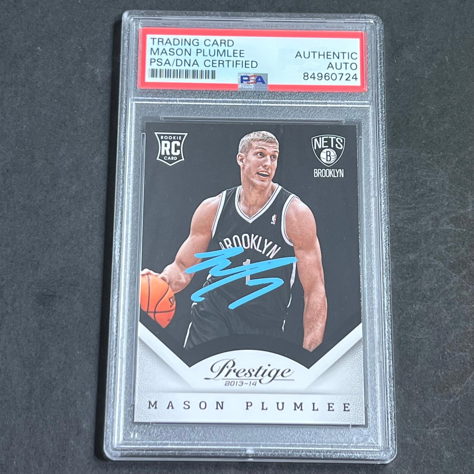 2013-14 Panini Prestige #182 Mason Plumlee Signed Card AUTO PSA RC Slabbed Nets

