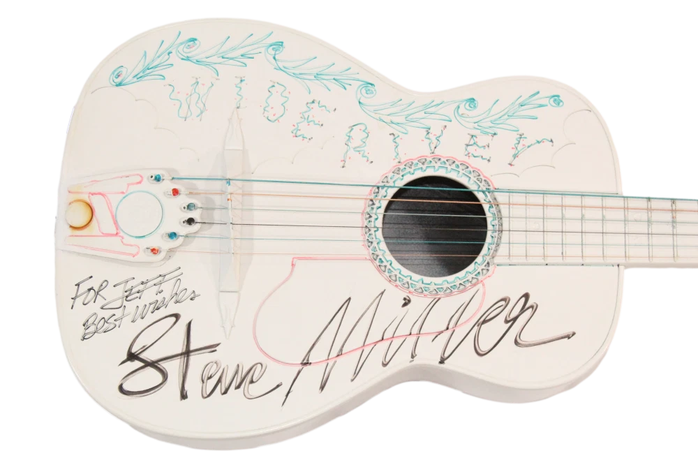 Steve Miller Signed Autograph Hand Painted Sketched Acoustic Guitar w/ JSA COA
