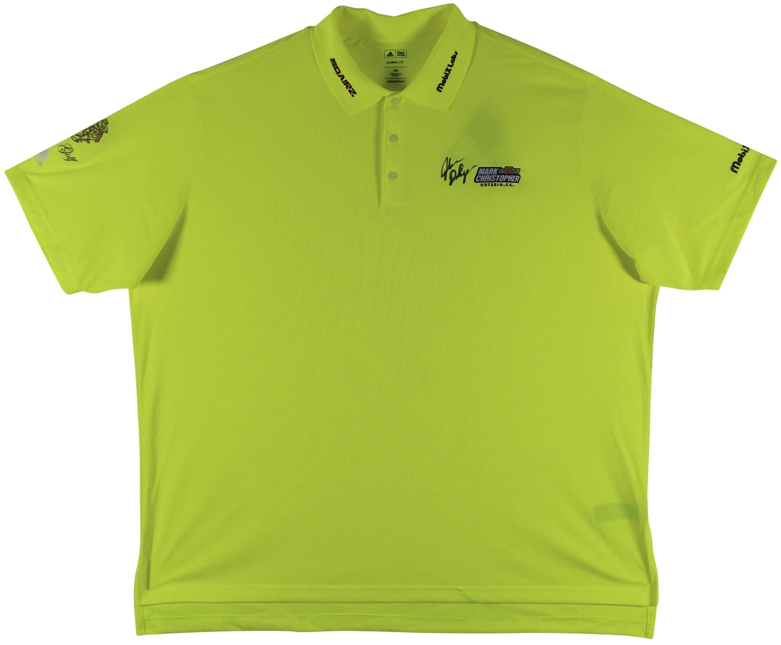 John Daly Signed Match Worn Yellow Adidas Climalite Polo Shirt BAS #BH00367
