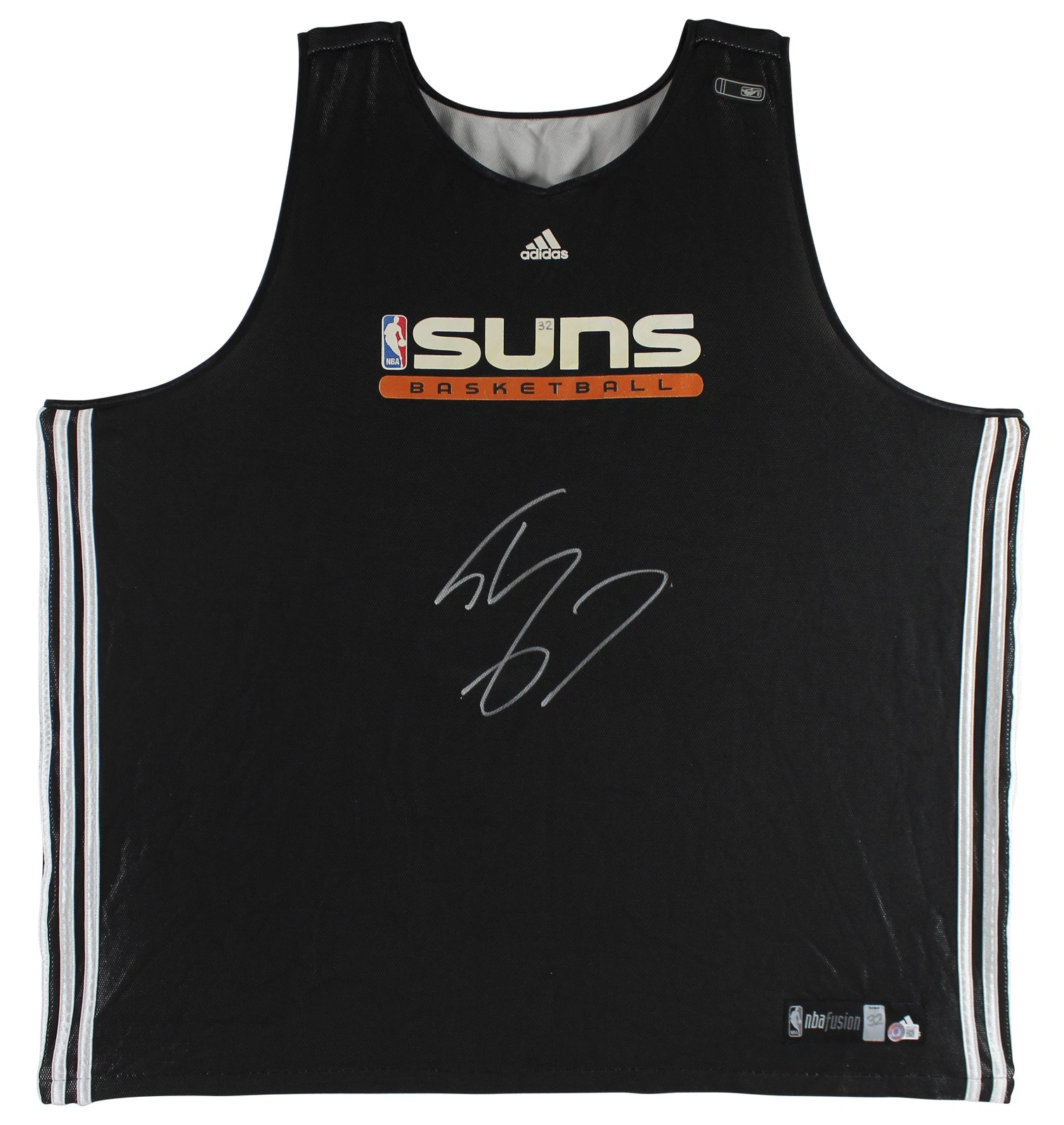 Suns Shaquille O'Neal Signed Black Adidas Practice Reversible Jersey BAS Witness
