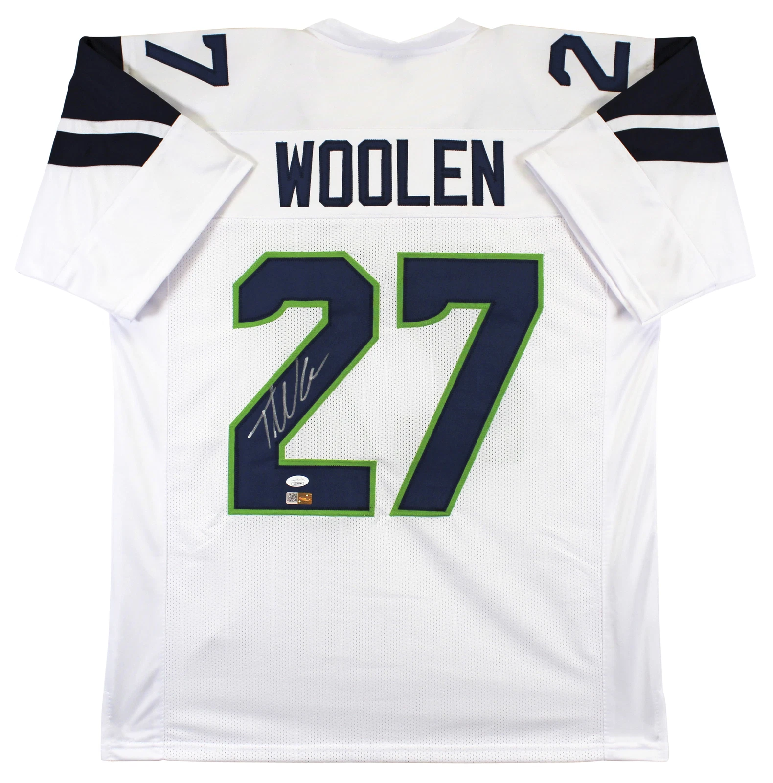 Tariq Woolen Authentic Signed White Pro Style Jersey Autographed JSA Witness
