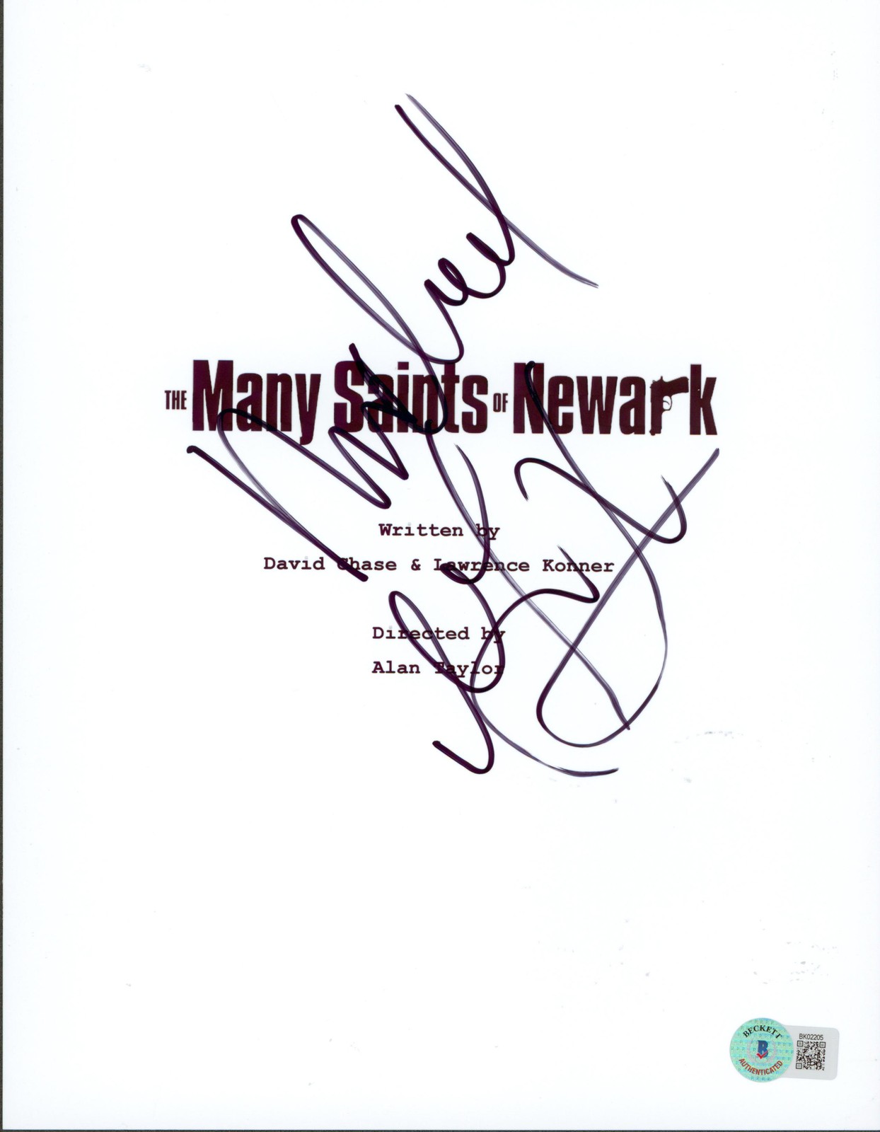 Michael Gandolfini The Many Saints of Newark Signed Script Cover BAS #BK02205
