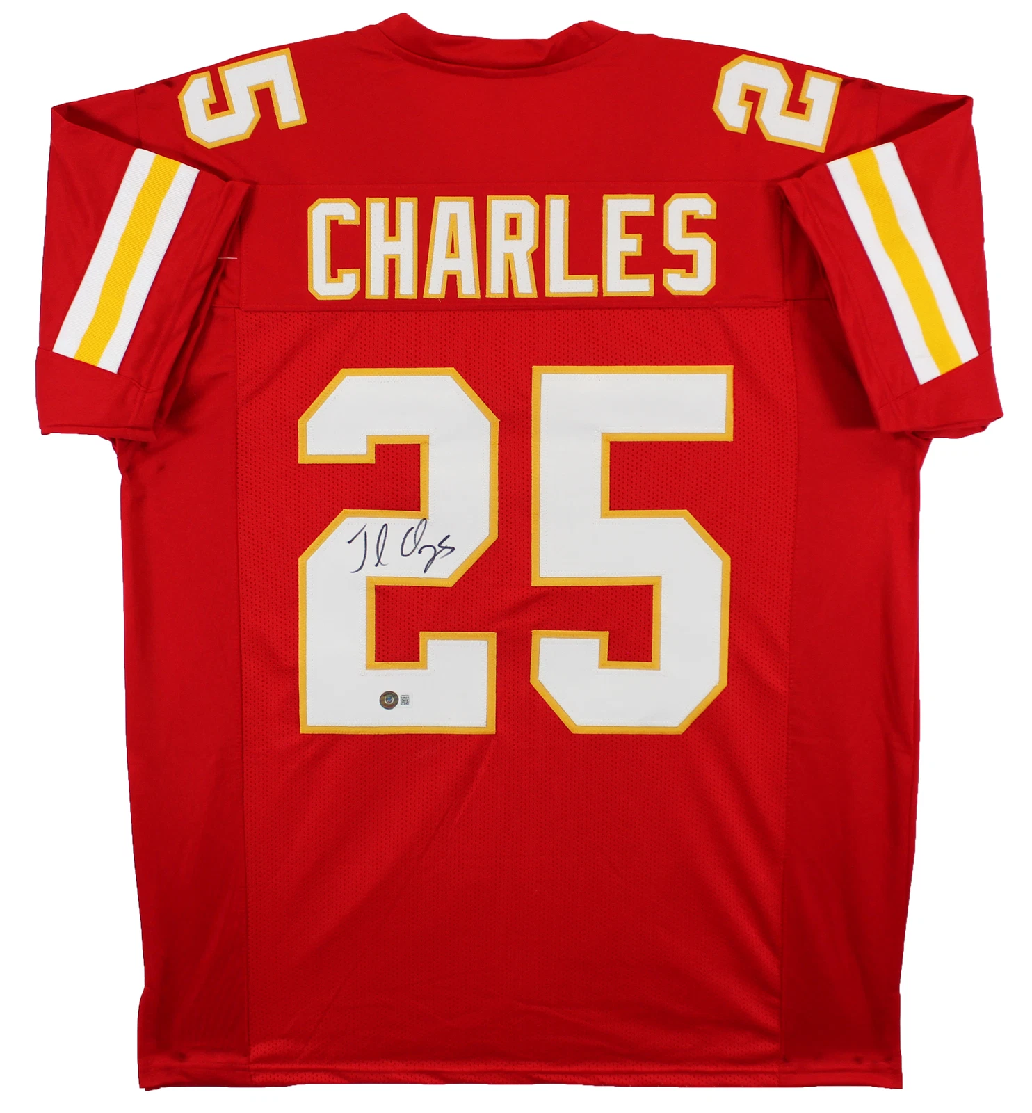 Jamaal Charles Authentic Signed Red Pro Style Jersey BAS Witnessed
