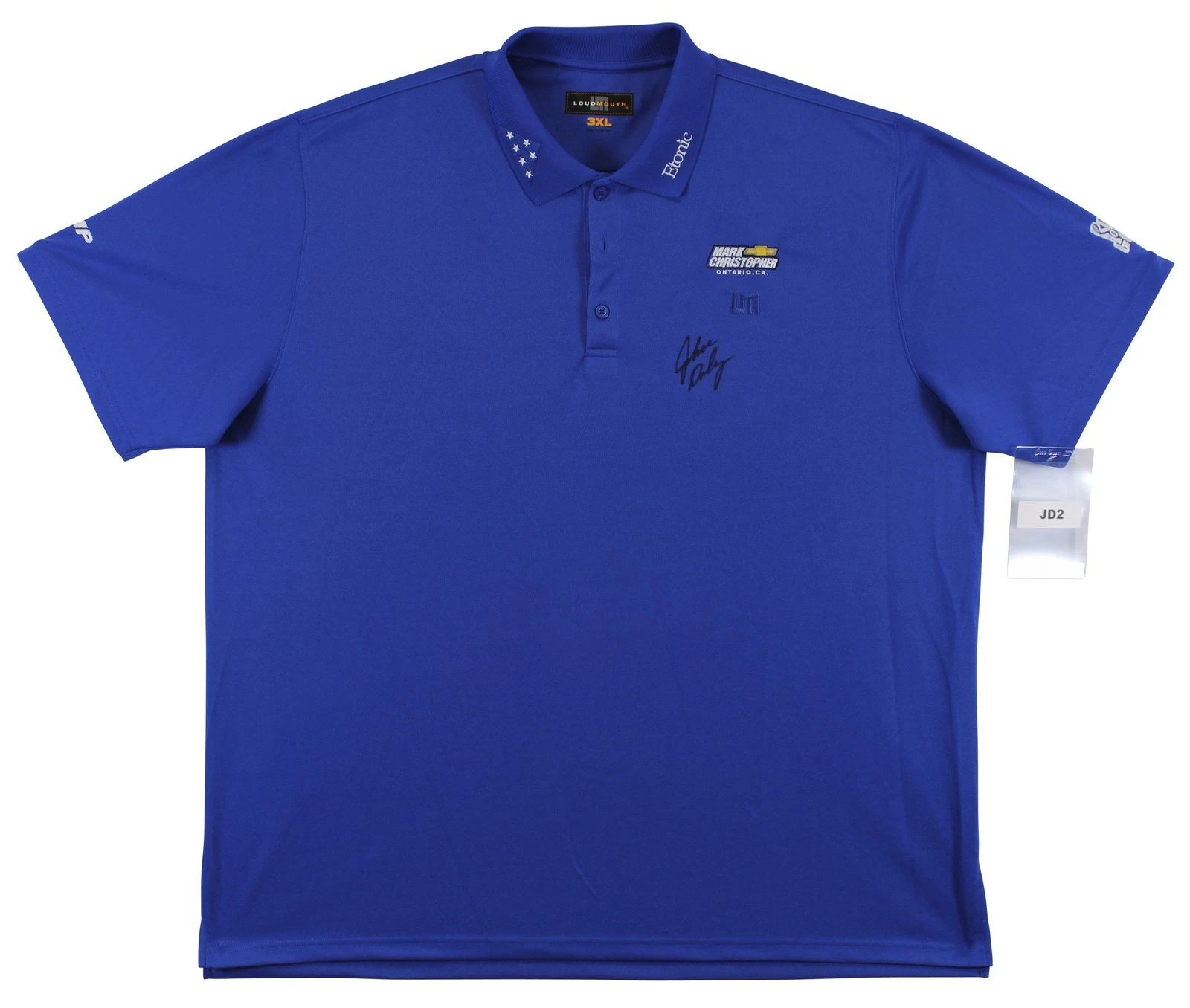 John Daly Authentic Signed Match Worn Blue Loudmouth Polo Shirt BAS #BH00365
