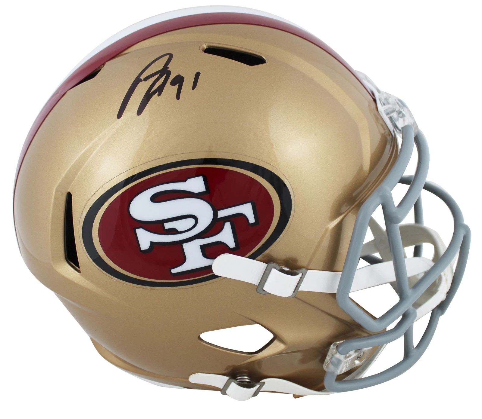 49ers Arik Armstead Authentic Signed Full Size Speed Rep Helmet BAS Witnessed
