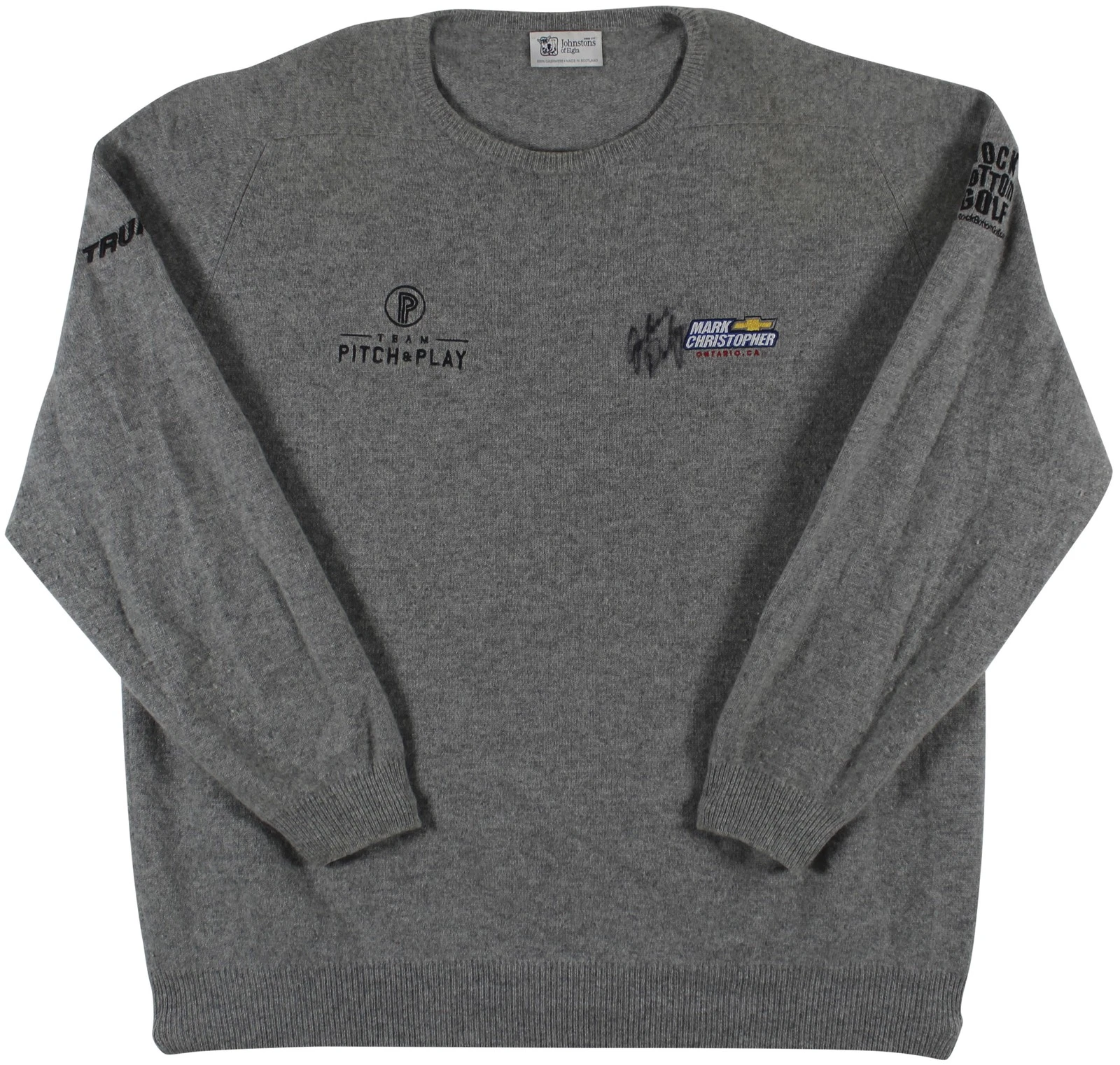 John Daly Signed Match Worn Johnstons of Elgin Cashmere Sweater BAS #BH00316
