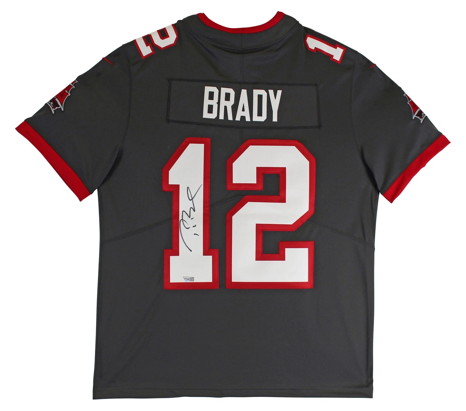 Buccaneers Tom Brady Authentic Signed Pewter Nike Elite Jersey Fanatics COA
