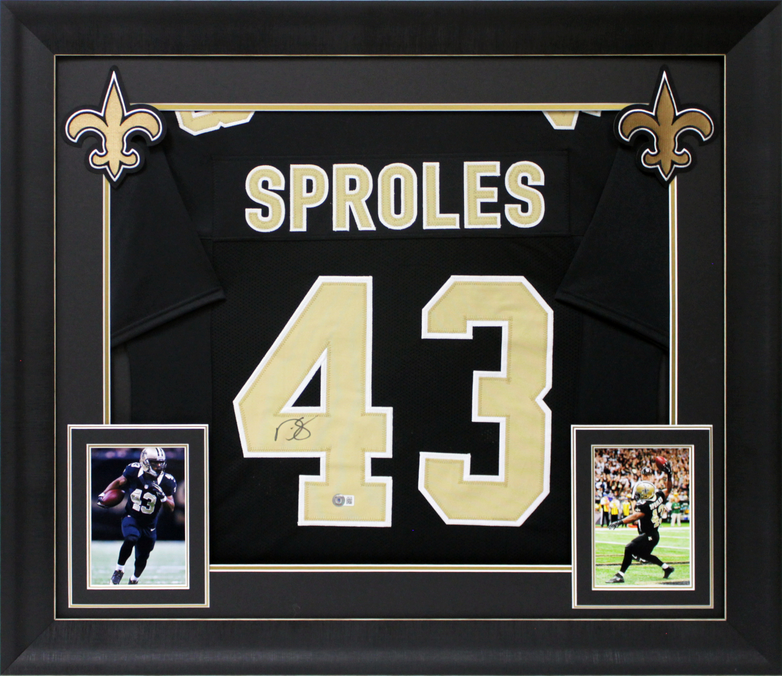 Darren Sproles Authentic Signed Black Pro Style Framed Jersey BAS Witnessed
