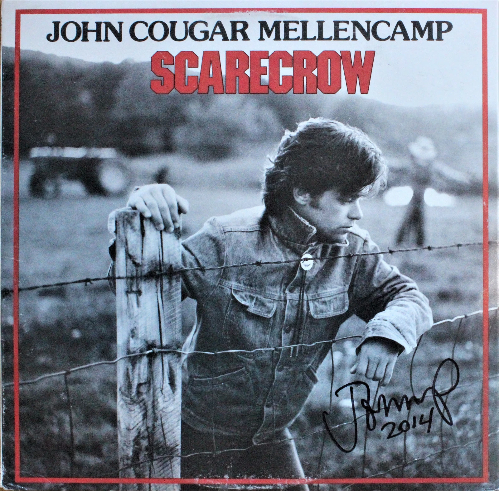 JOHN COUGAR MELLENCAMP - SCARECROW- SIGNED AUTOGRAPHED VINYL RECORD ACOA
