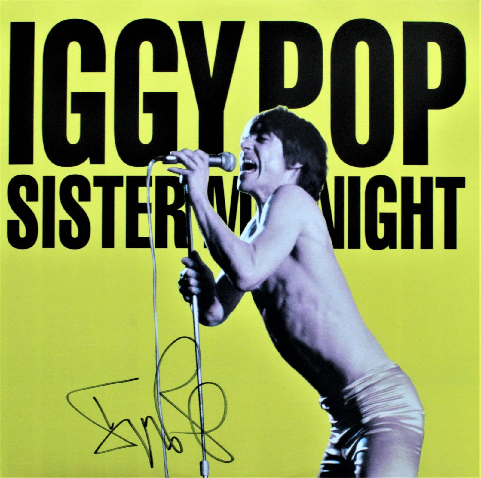 IGGY POP the Stooges signed Sister Midnight Vinyl LP, x/1000 Yellow Vinyl ACOA
