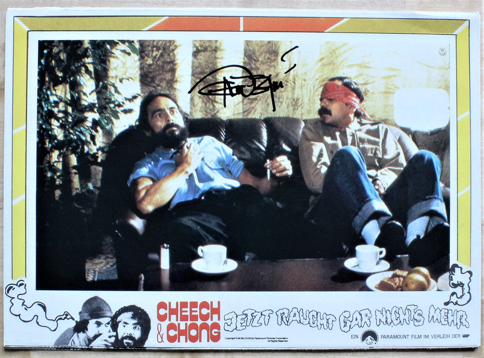CHEECH AND CHONG Still Smokin German Lobby Card set, all 8 signed by Tommy Chong
