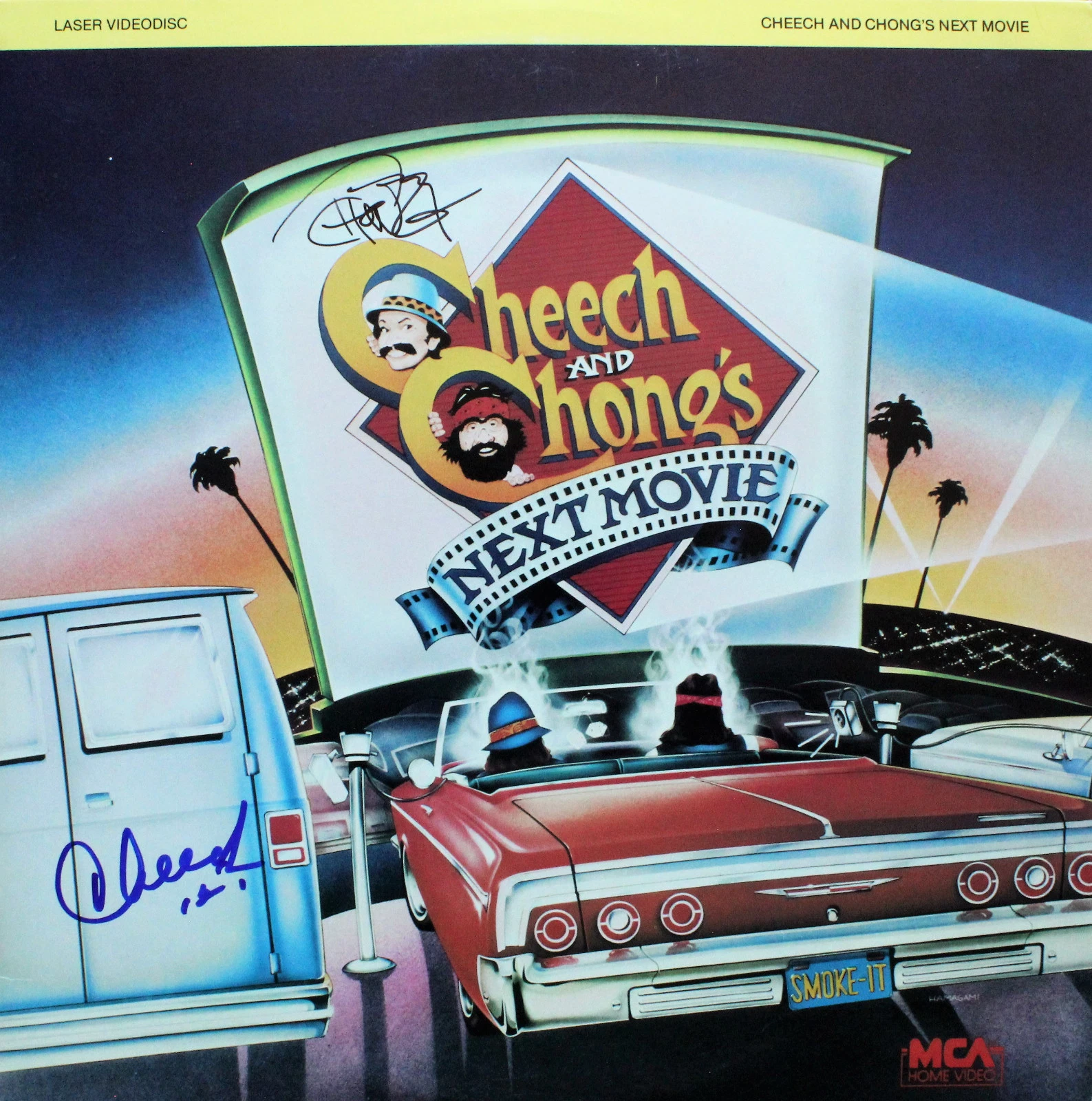 Cheech and Chong SIGNED Laser Disc (Rare) Next Movie ACOA
