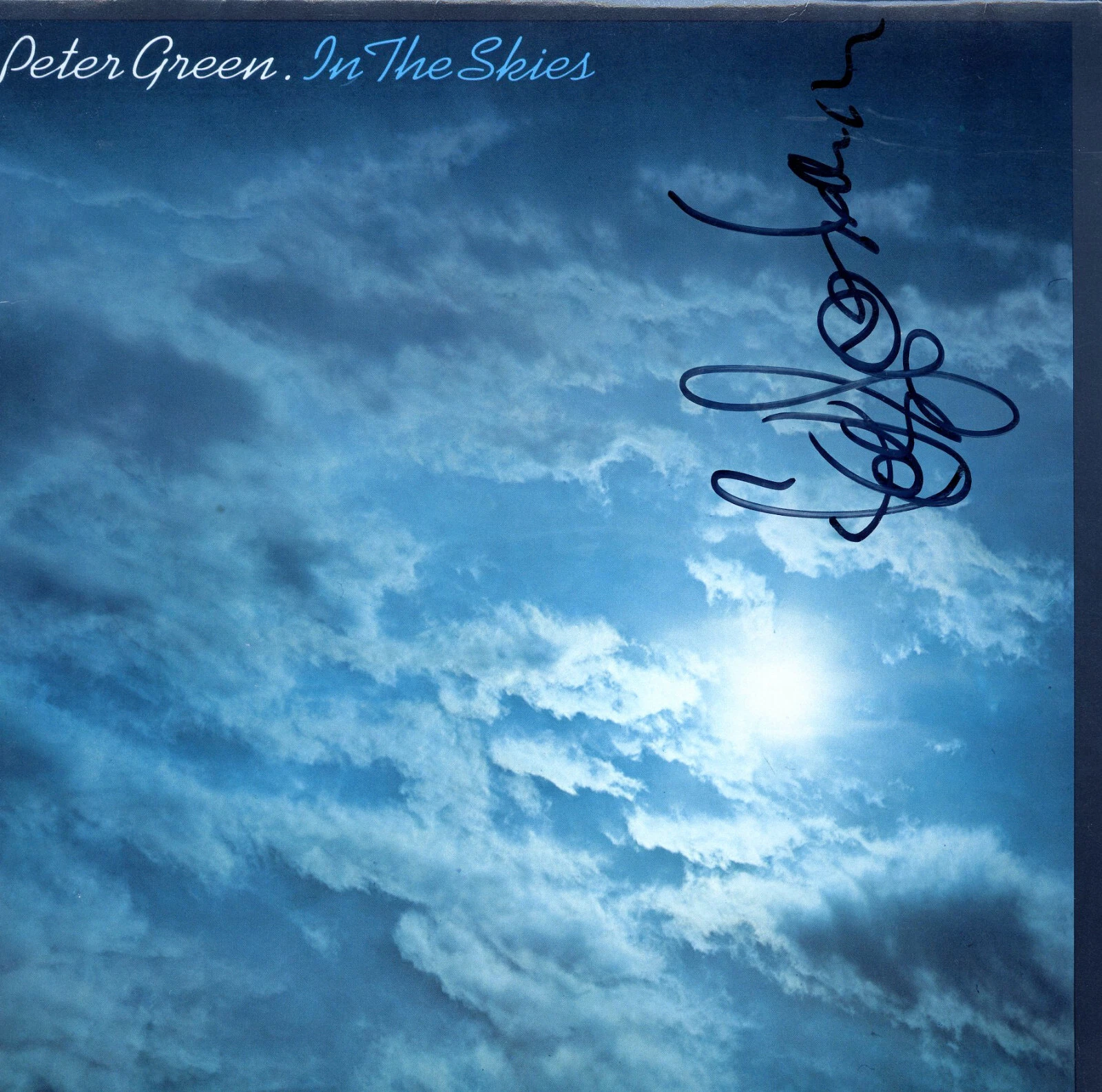 Peter Green In The Skies SIGNED Vinyl Record Fleetwood Mac ACOA
