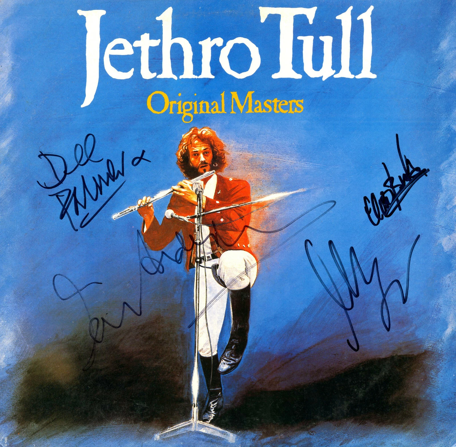 JETHRO TULL Signed Vinyl Record Original Masters Ian, Dee, Clive & Martin ACOA

