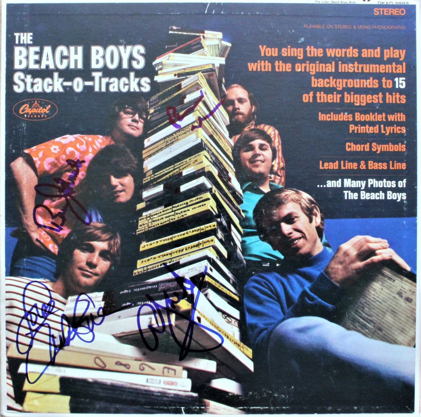 The Beach Boys Stack-o-Trask SIGNED Brian Wilson, Love, Jardine, Johnston ACOA
