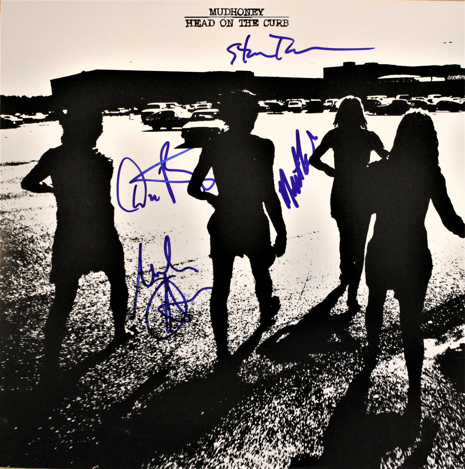 MUDHONEY HEAD OF THE CURB Mark,Steve,Dan AND MATT SIGNED RECORD Pearl Jam ACOA
