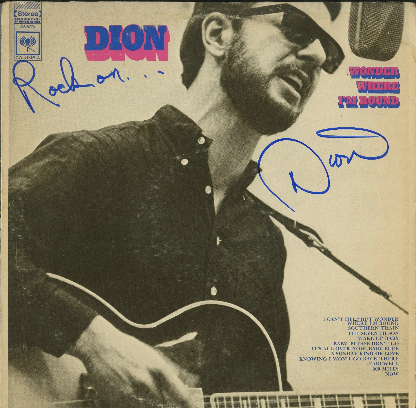 Dion of Dion and the Belmonts signed solo vinyl record ACOA
