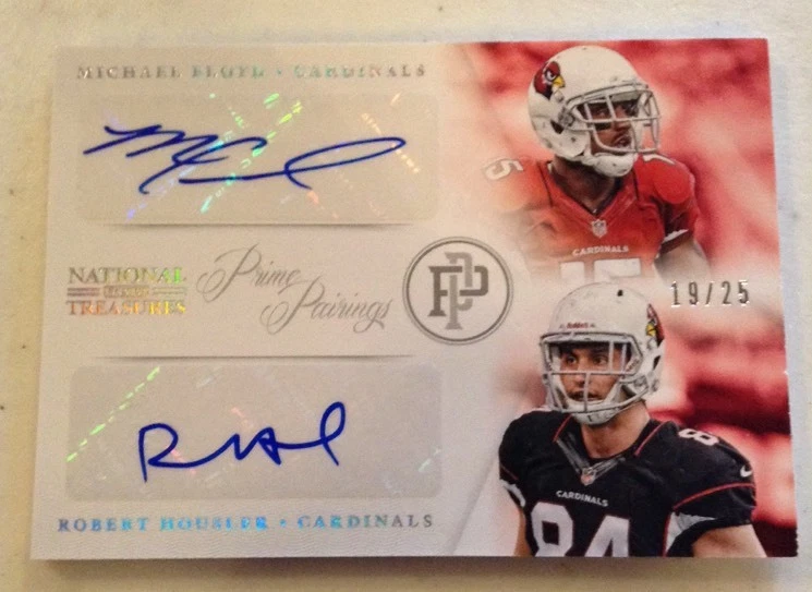 2013 National Treasures Michael Floyd, Robert Housler Dual Autograph 19/25
