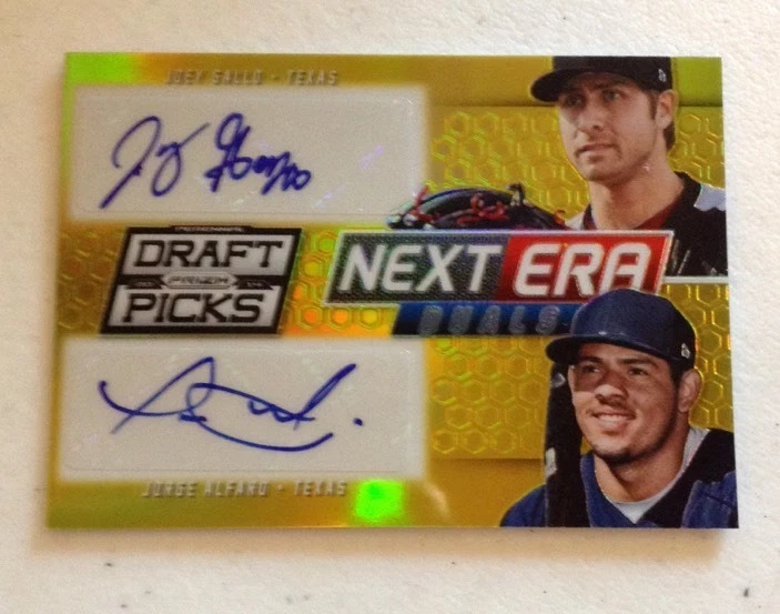 JOEY GALLO 2014 Perennial Prizm Draft Picks Next Era Dual GOLD #d /10 SSP HOT
