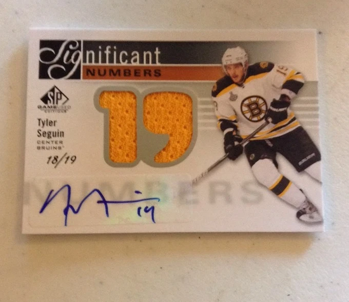 11-12 SP GAME USED SIGNIFICANT NUMBERS AUTOGARPH JERSEY TYLER SEGUIN 18/19
