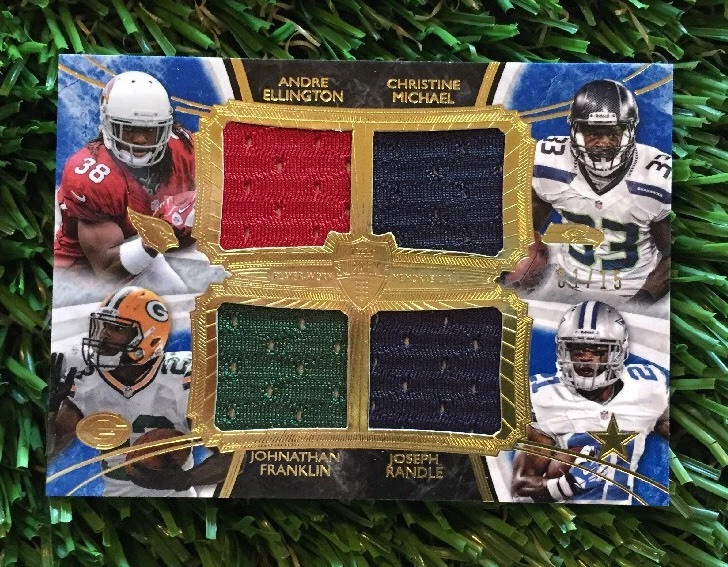 2013 Topps Supreme ELLINGTON/MICHAEL/FRANKLIN/RANDLE QUAD PATCH #ED 01/15
