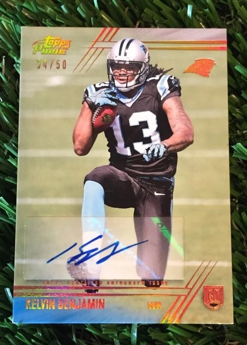 2014 Topps Prime Auto RC Variation Copper Rainbow KELVIN BENJAMIN #D /50
