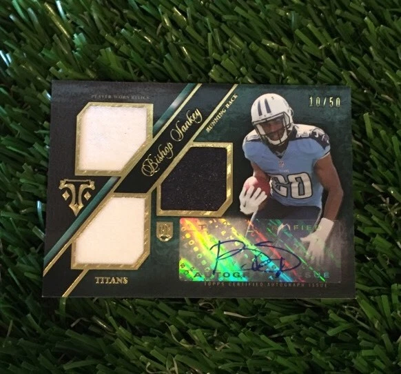 2014 Topps Triple Threads Emerald #149 Bishop Sankey Auto Jersey #ED /50
