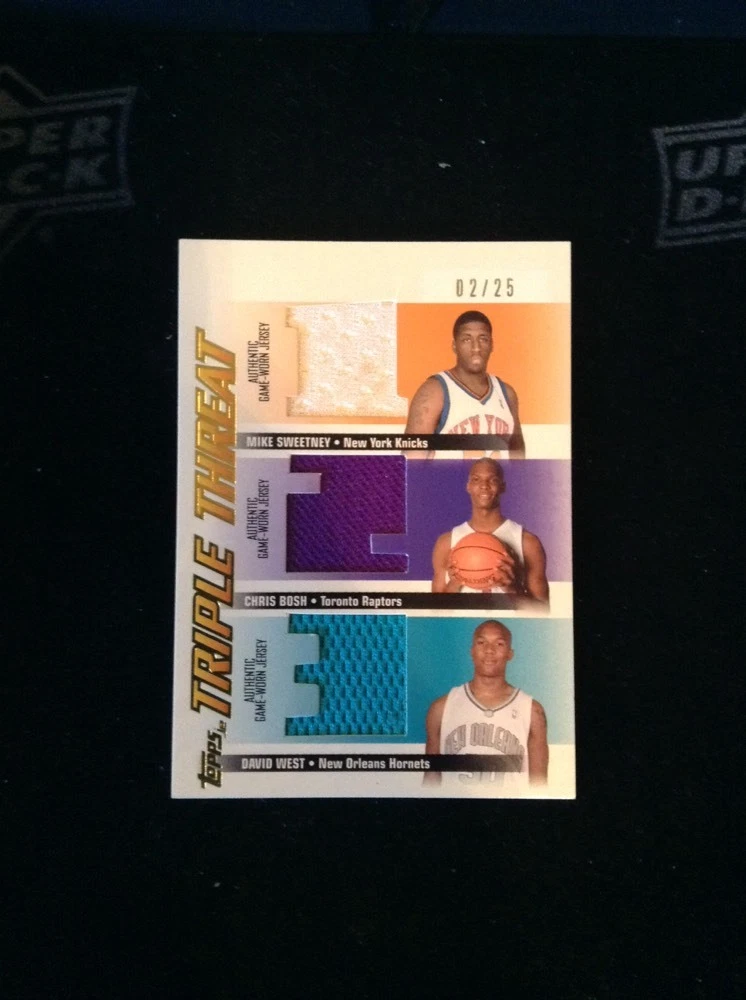 2003-04 Topps JE Triple Threat BOSH WEST SWEETNEY #D /25 SP
