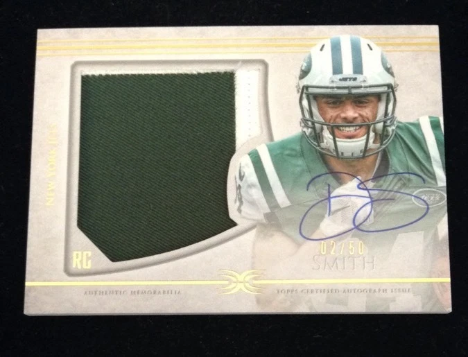 2015 Topps Definitive RPA Devin Smith Rc AUTO PATCH #2/50 Jets
