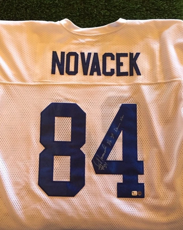 JAY NOVACEK Signed White Dallas Cowboys Jersey GTSM Holo Inscribed
