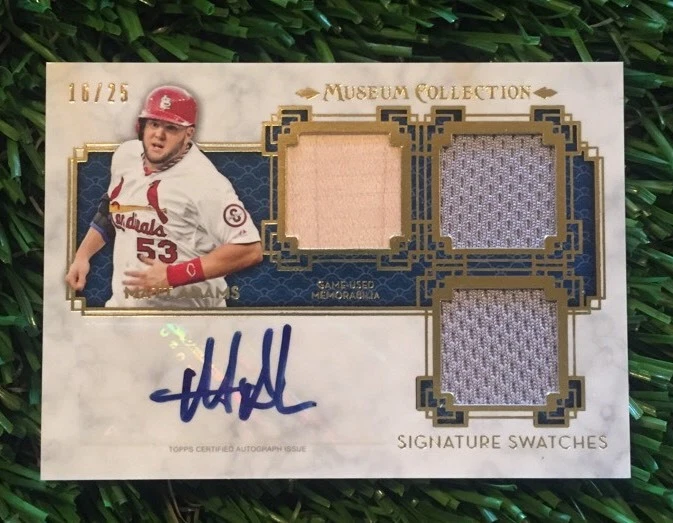 2014 Topps Museum Signature Swatches Matt Adams Triple Patch Auto #ED /25
