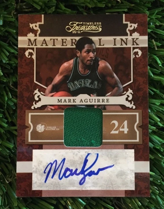 Mark Aguirre 2010-11 Panini Timeless Treasures Patch Auto #ED /99 Material Ink
