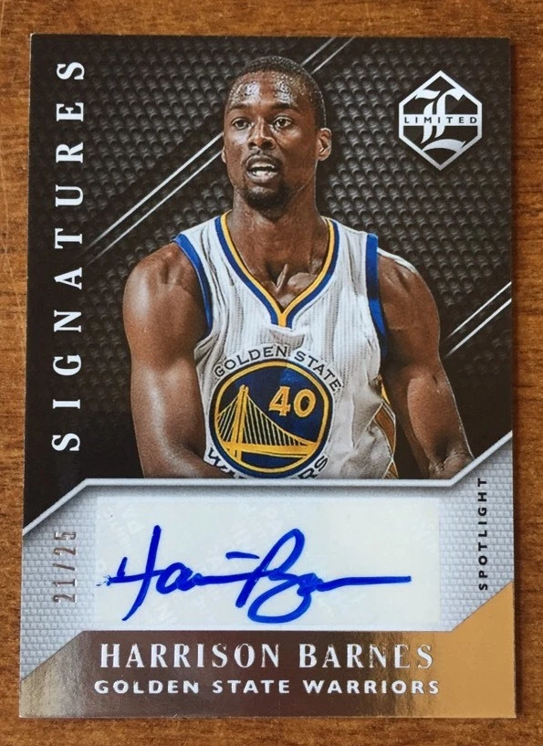 2015-16 Panini Limited Signatures Spotlight Harrison Barnes Auto Warriors #D /25
