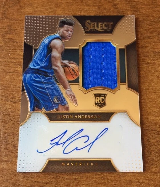 2015-16 PANINI SELECT JUSTIN ANDERSON AUTO JERSEY RC /125 SP MAVERICKS ROOKIE
