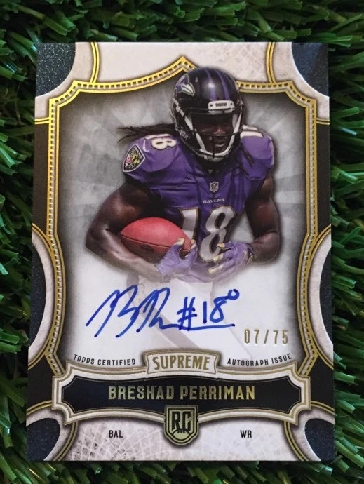 Breshad Perriman 2015 Topps Supreme Auto RC rookie card #ED /75 Ravens

