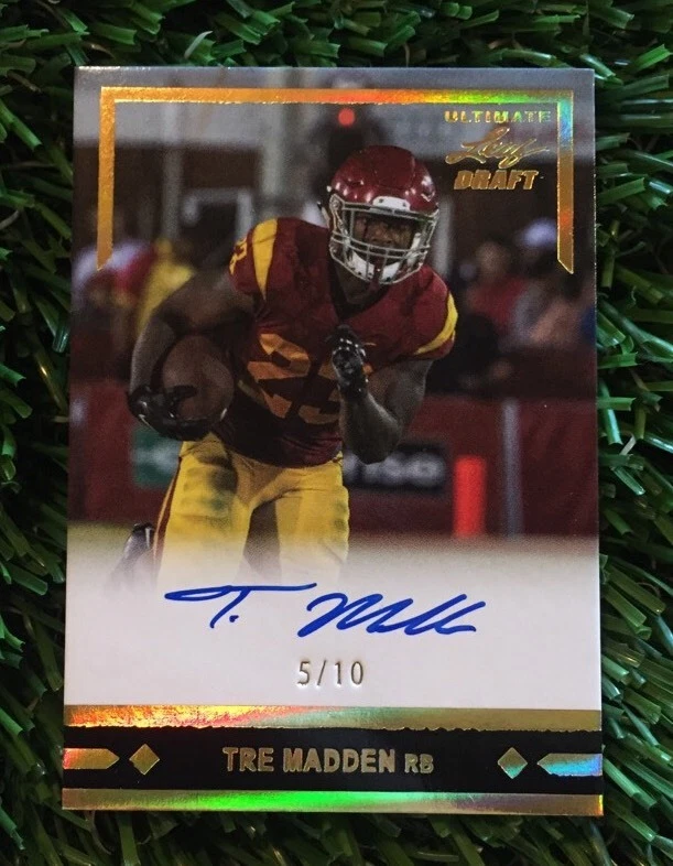 2016 Leaf Ultimate Draft TRE MADDEN Gold Auto RC #ED /10 Seattle Seahawks
