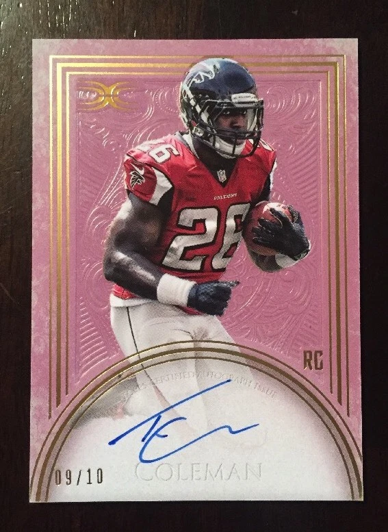 2015 Definitive Football Tevin Coleman On Card Auto #ED /10 SSP Falcons HOT
