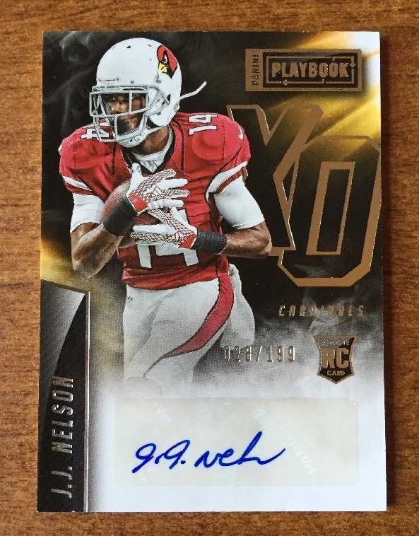J.J. NELSON 2015 PANINI PLAYBOOK ROOKIE RC AUTOGRAPH AUTO #D /199
