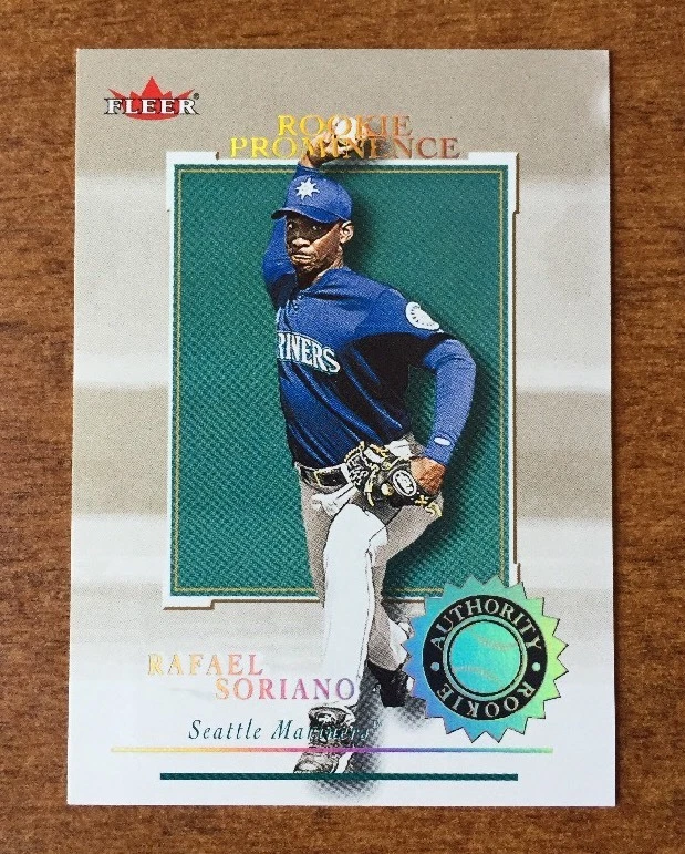 2001 FLEER ROOKIE PROMINENCE RAFAEL SORIANO RC #ED /75 MARINERS
