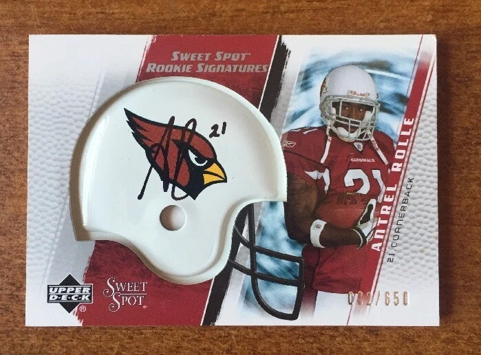2005 Upper Deck Sweet Spot Antrel Rolle Auto #ED /650 Cardinals RC

