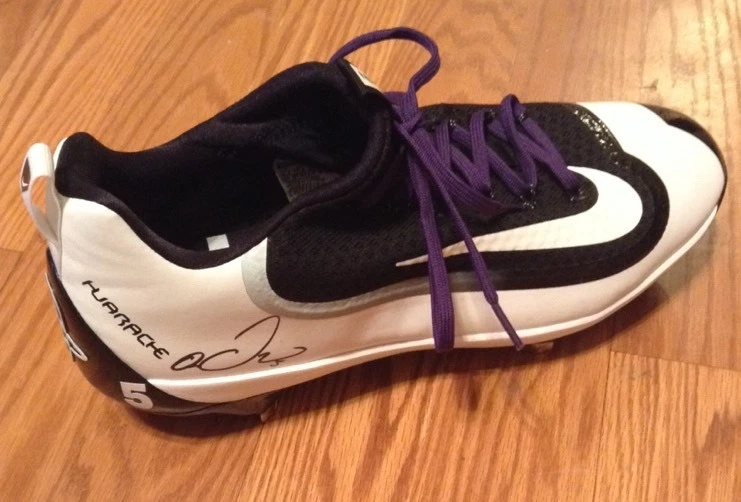 CARLOS GONZALEZ Signed Cleat Autographed JSA COA COLORADO ROCKIES STAR
