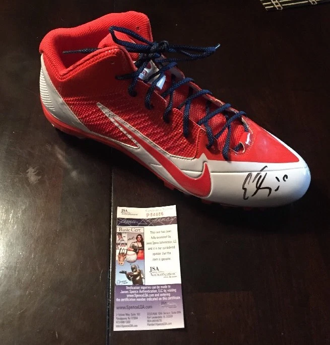 EMMANUEL SANDERS Signed NIKE ALPA PRO Football Cleat Shoe JSA/COA P84886 BRONCOS
